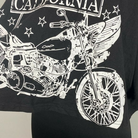 Shein Curve 4XL Plus Size Paradise California Motorcycle Cropped Tee - Picture 7 of 12